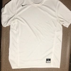 White Mens dri fit large tee